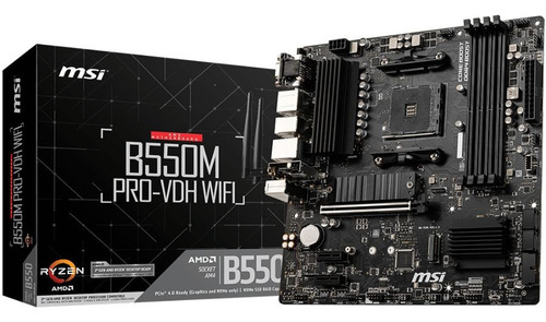 Motherboard Msi B550m Pro-vdh Wifi 128gb Ddr4 Socket Am4