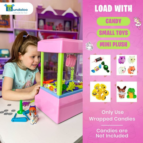 Juego Mesa Mini Maquina Grua Arcade Premios Con Sonidos