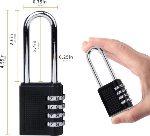 Cerradura Combinación Impermeable Cerradura Contraseña, 2 Un