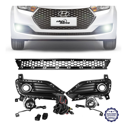 Farol Milha Auxiliar Hyundai Hb20 2016 A 2019 Neblina Kit