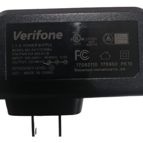 Cable Corriente 12v Para Verifone Pin Pad Mx925 Mx915