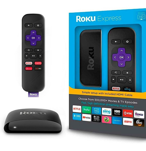 Imagen 5 de 9 de Roku Express 3930 Estándar Full Hd 32mb Negro Ram De 512mb