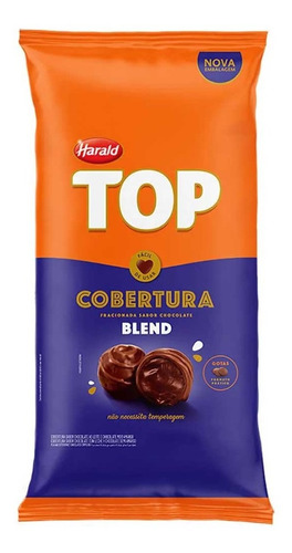 Cobertura Fracionada Chocolate Blend Gotas 2,05kg Top Harald