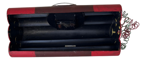 Relógio Decoração De Bomba Tnt Vermelho