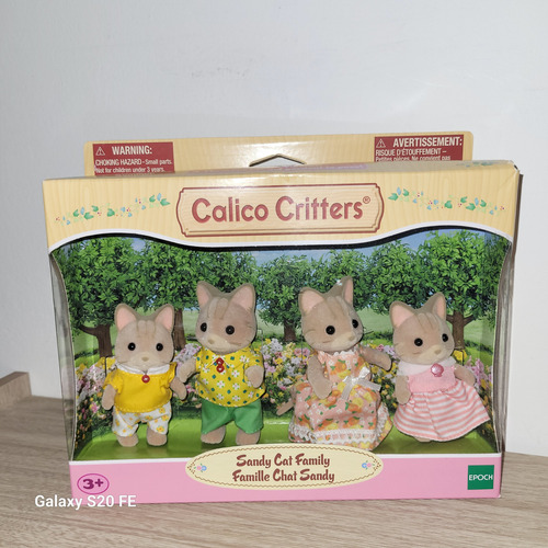 Calico Critters Sandy Cat Family Sylvanian Ternurines * (Usado)