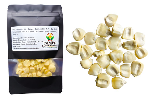 Semilla Maiz Blanco Nativo Criollo Para Siembra 100 Semillas