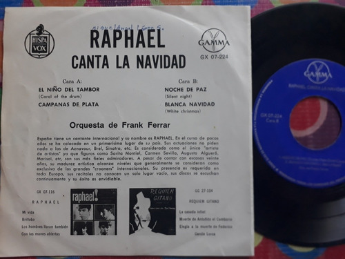 Raphael Lp 45 El Niño Del Tambor, A Mi Manera (Usado)