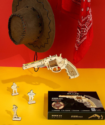 Envío Gratuito Rompecabezas 3d De Pistola De Madera Diy