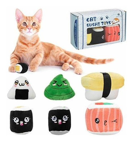 Kooltail 6 Pack Sushi Catnip Toys For Indoor Cats - Interact