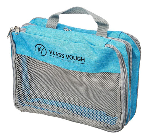 Nécessaire Viagem Klass Vough Azul - Expansível 26x19x8cm