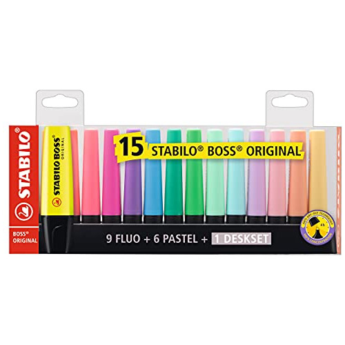 Stabilo Boss - Rotulador Original De 15 Colores Surtidos - E