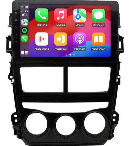 Estereo Toyota Yaris Core Sedan 2018 A 2022 Carplay 2 32gb Color Negro