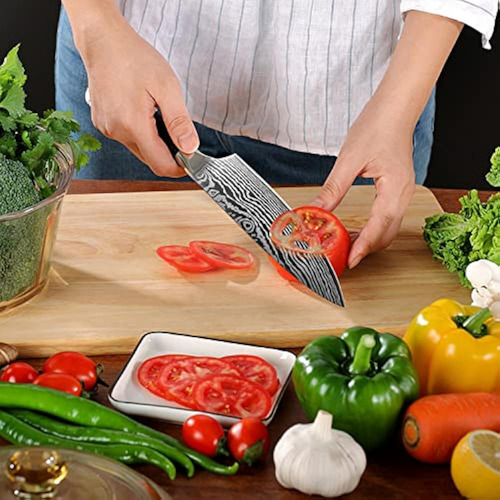 Cuchillo De Chef 8 Acero Inoxidable Alemán Con Mango Ergonó