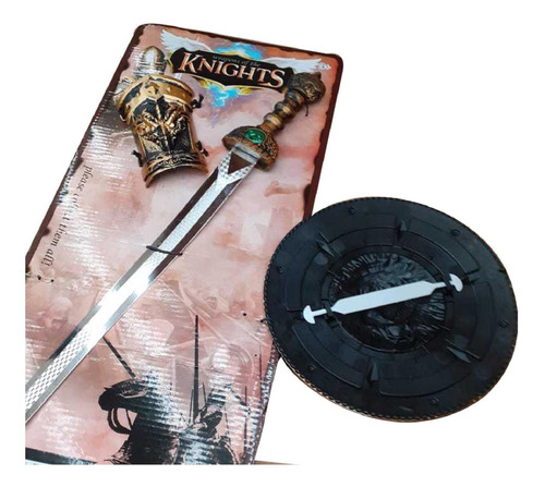 Disfraz Juego De Gladiador Espada Escudo Armadura Color Plat