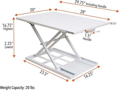 Stand Steady X-elite Pro Standing Desk Converter | Instantly