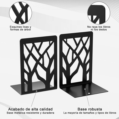 2 Pares De Soportes Para Libros Soporte Para Sujetalibros