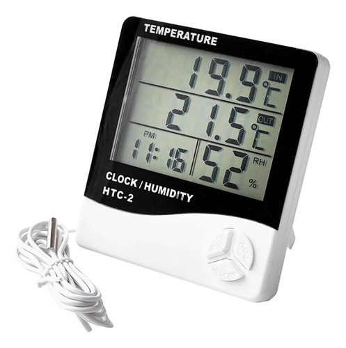 Relógio Temperatura Umidade Termo-higrômetro Digital