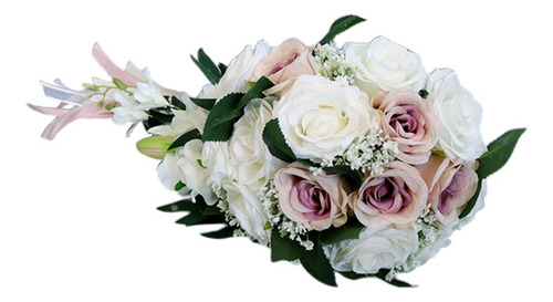 Ramo De Rosas Artificiales Flores Boda Nupcial Una