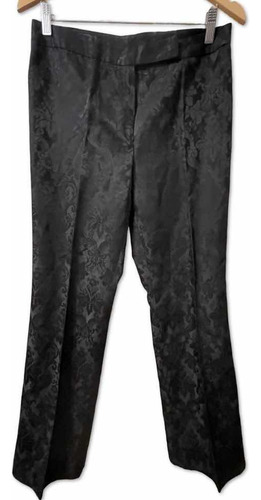 Pantalon De Vestir Brocato Negro Tiro Alto Talle 46 M/l