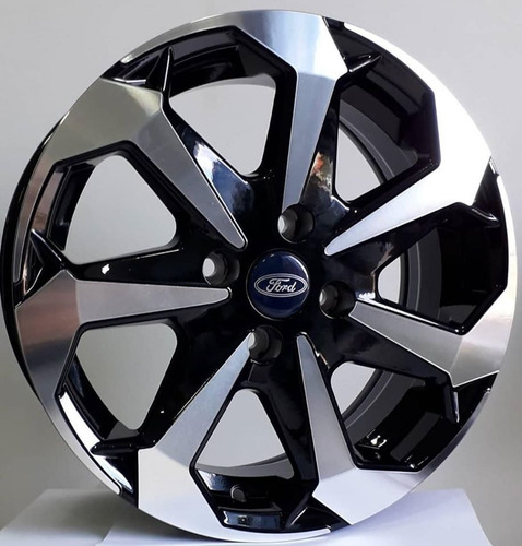 Rodas Tarantula Aro 15 Ford New Fiesta (jogo) +bicos Cor Diamantado Preto