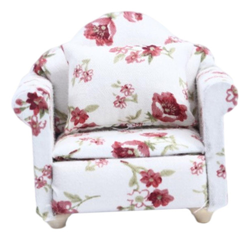 ' 1:12, Sofá Floral, Sillón, Muebles, Juguete Para Niños,