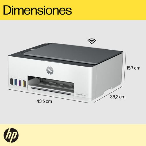 Impresora Multifuncional Hp Smart Tank 580 Tinta Continua Color Wi-fi Smart App Escáner Blanco