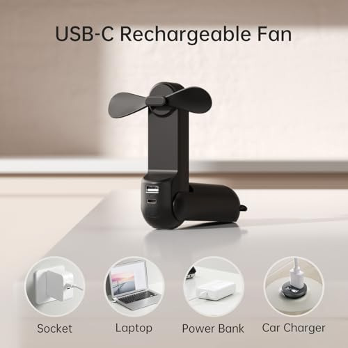 Mini Ventilador De Mano 3 En 1 Recargable Usb