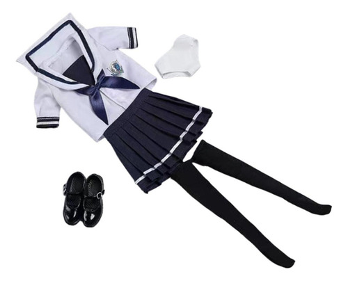 Traje De Uniforme De Colegiala A Escala 1:6, Ropa Para