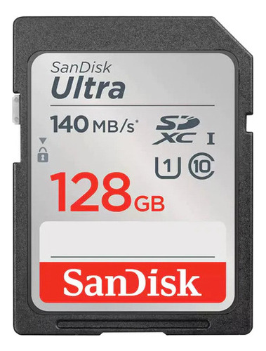 Memoria Sd 128 Gb Sandisk Ultra 140mb/s Sdxc Uhs-i | Camaras