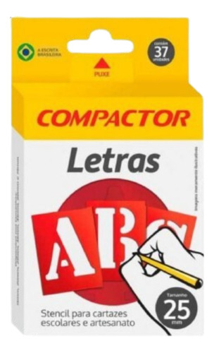 Abc Plastico 25 Mm -  Para Cartazes E Artesanato - Compactor