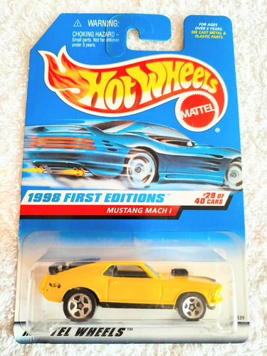 Mustang Mach 1, Hot Wheels, Mattel, 1997, Malaysia, A801