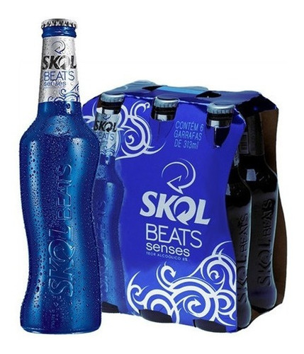 Cerveja Skol Beats Senses Long Neck 269ml Pack C/6 Unidades