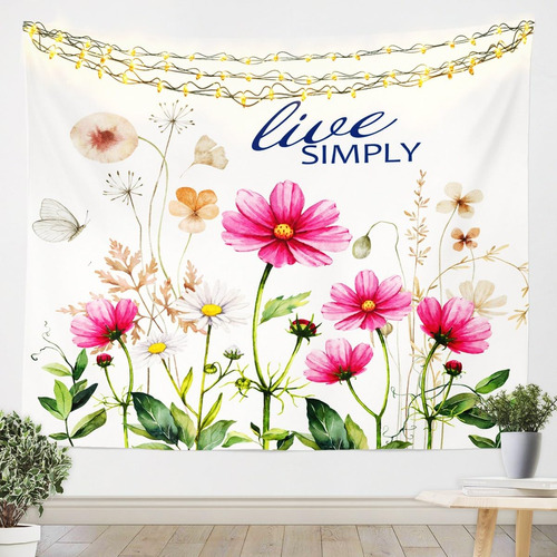 Flowers Tapestry Flower Art Tapesrtie Decor Living Room Wall