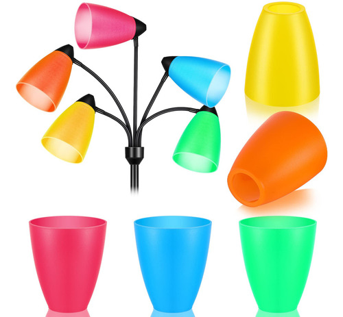 Pantalla De Lámpara De Plástico De 5 Colores, Repuesto Para