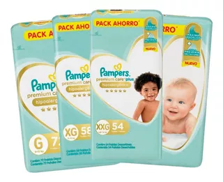 Pañales Pampers Premium Care Plus M/ G/ Xg/ Xxg Pack Ahorro