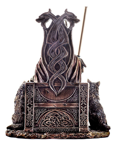 Rei Odin No Trono Mágico Sábio Deus Nordico Veronese 22cm