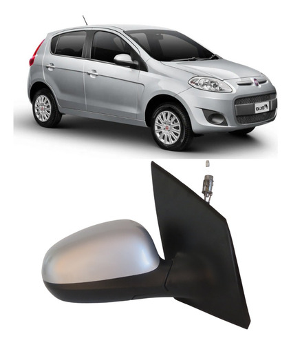 Retrovisor Palio Atractive Original Manual 2012 Prata Ld