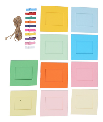 Molduras De Fotos De Papel Colorido De 3 Polegadas Para Pend