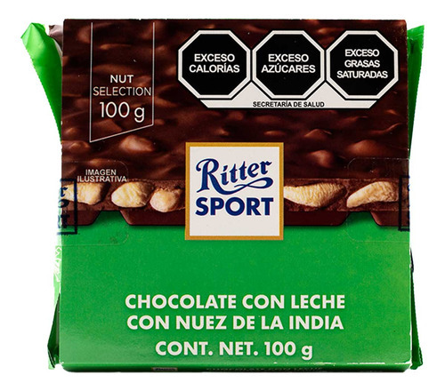 Chocolate Con Leche Y Nuez De La India Ritter Sport 100 G