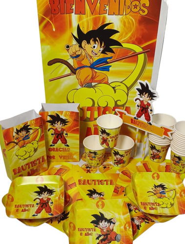 Cotillón Infantil Personalizado X 15 Mini Goku