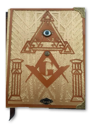 Grimório Maçom Illuminati Artesanal Olho E Compasso