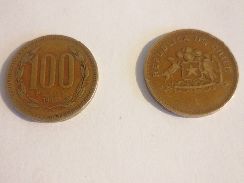 Moneda 100 Pesos 1989 Chile 