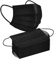 Comprar Cubrebocas Tricapa Termosellado Plisado Negro 500 Piezas