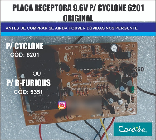  Cyclone 6201 - Garagem Sa - Só A Placa Repetora 27mhz