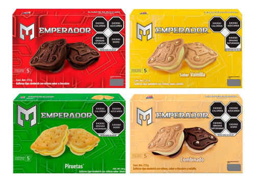 Galletas Gamesa Emperador Paquete C/4 Cajas