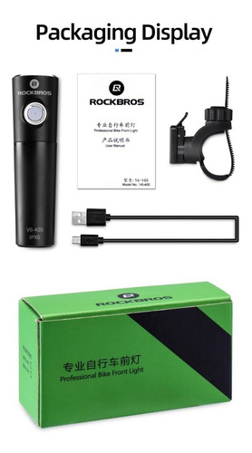 Imagen 10 de 10 de Luz Delantera De 800 Lúmenes, 7 Modos P/ Bicicleta Rockbros