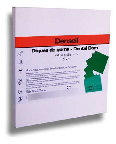 Goma Dique Densell 5 X 5 Color Verde Caja X 52