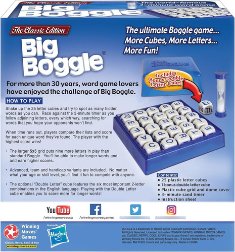 Big Boggle, La Edición Clásica Juego De Mesa