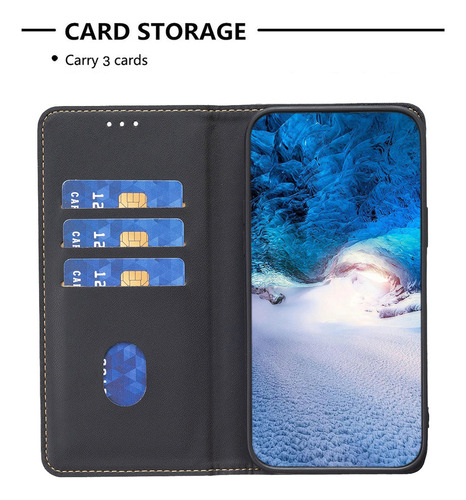 Funda Tipo Cartera Con Ranura Para Tarjetas De Piel Abatible