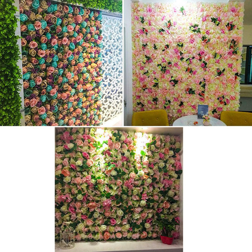 Panel De Pared De Flores De Boda Artificial